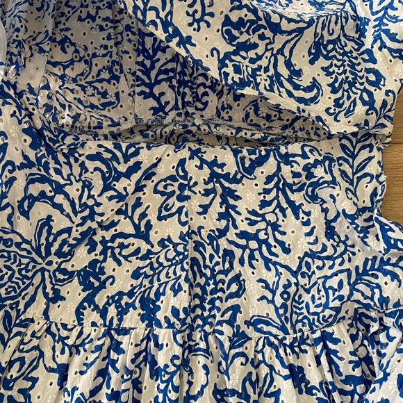 ZARA EYELET PRINTED MIDI DRESS XL - Picture 10 of 11